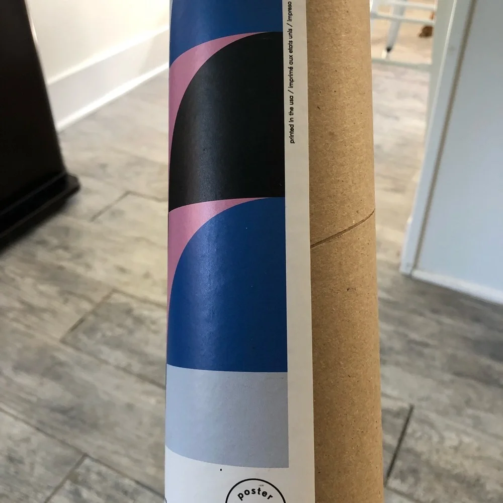 West Elm blue pink